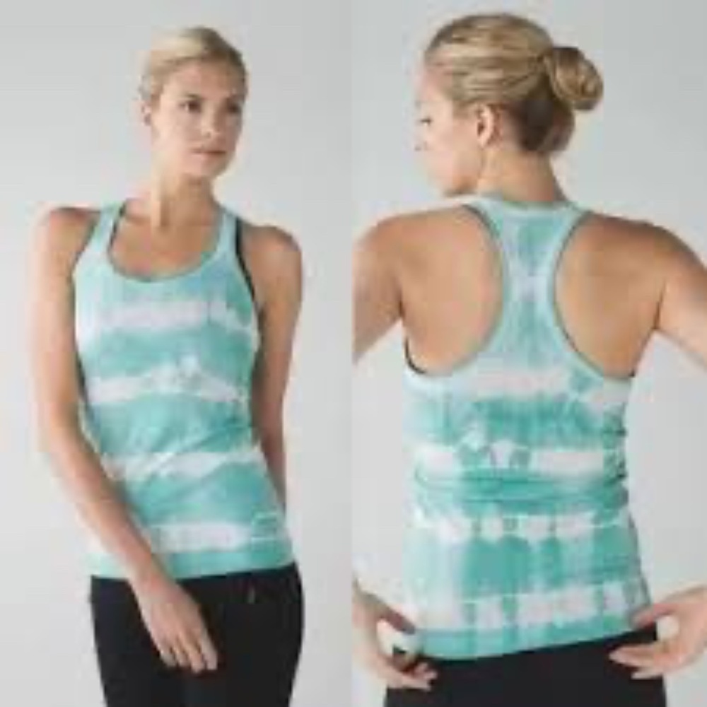 Lululemon Swiftly Tech Racerback Heathered Tranquil Blue Women's Size 6